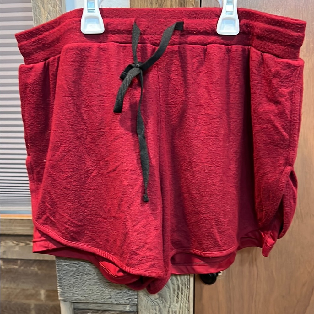 Red Bike Shorts with Lightweight Material and Comfortable Fit